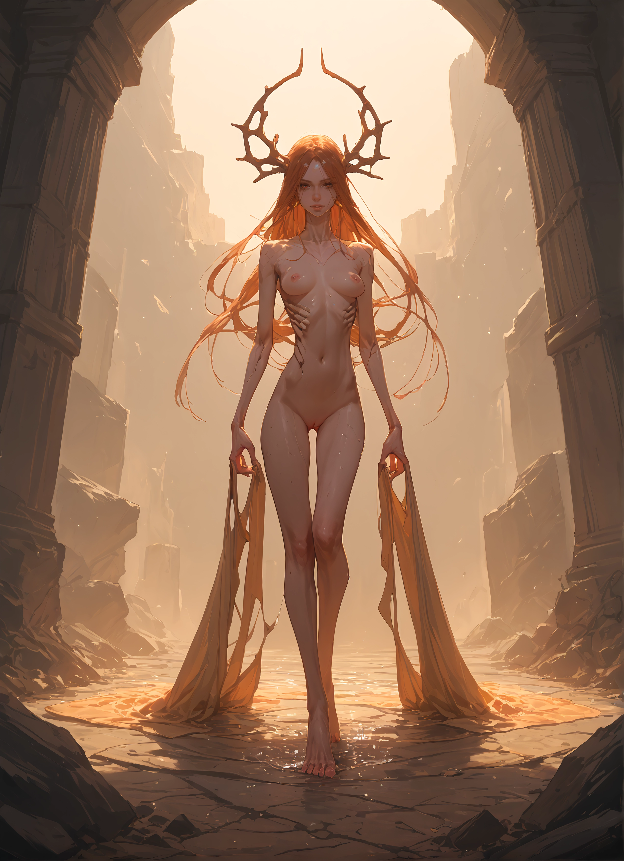 1girl, breasts, nipples, long hair, solo, nude · Yamete.gg