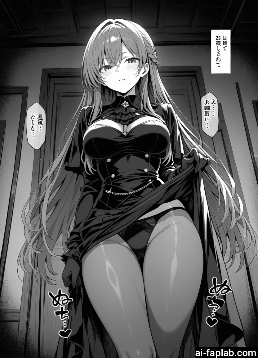 1girl, monochrome, greyscale, breasts, underwear, panties