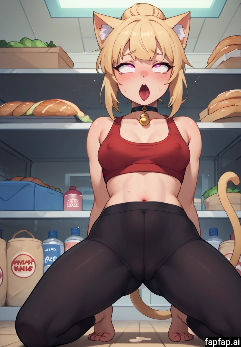 1girl, solo, animal ears, blonde hair, breasts, cat ears · Yamete.gg