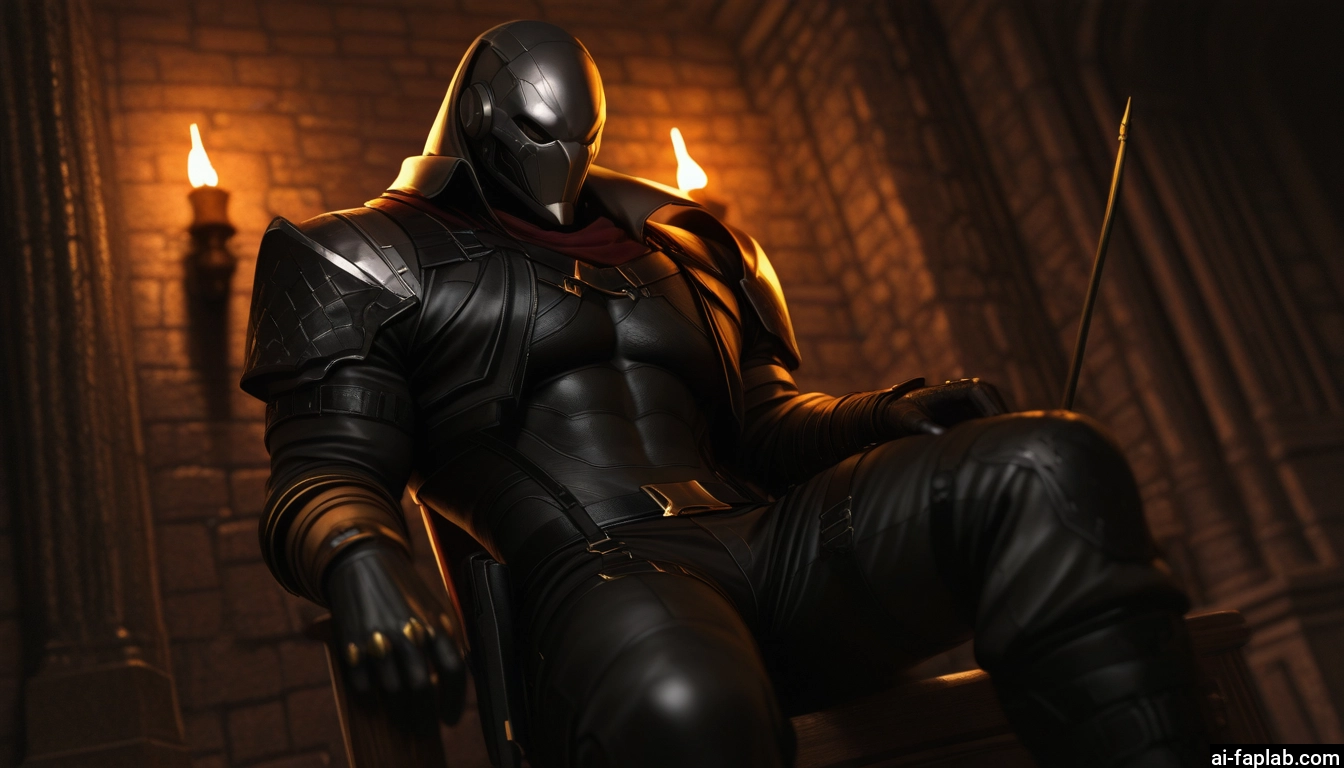 solo, 1boy, sitting, armor, male focus, helmet