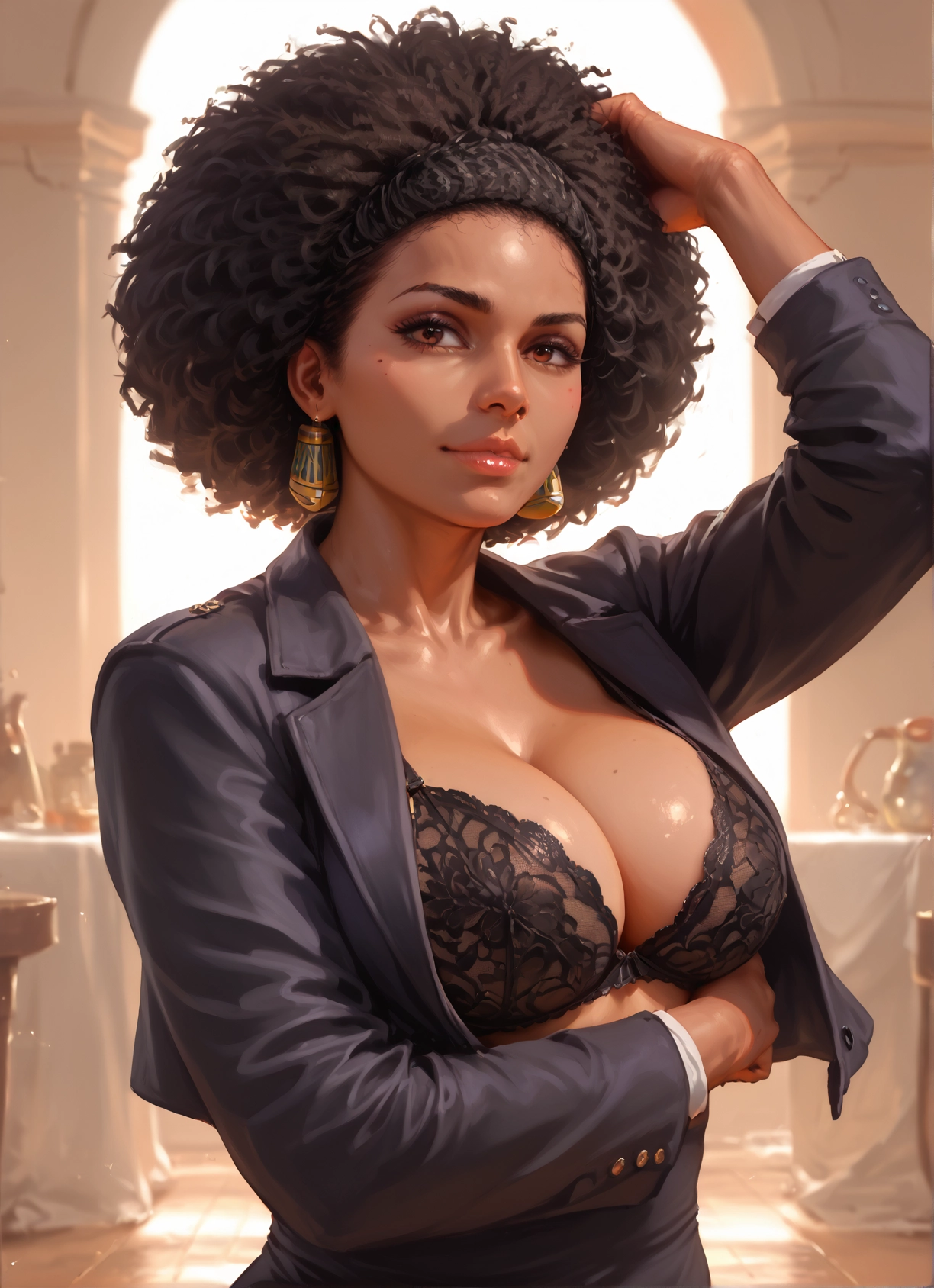 1girl, breasts, underwear, bra, solo, jewelry · Yamete.gg