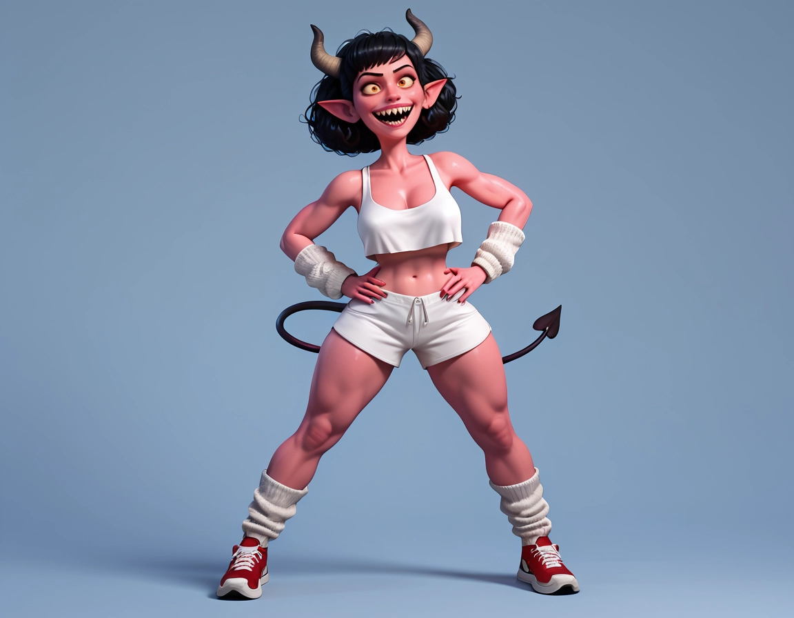 1girl, horns, solo, tail, demon girl, demon tail · Yamete.gg