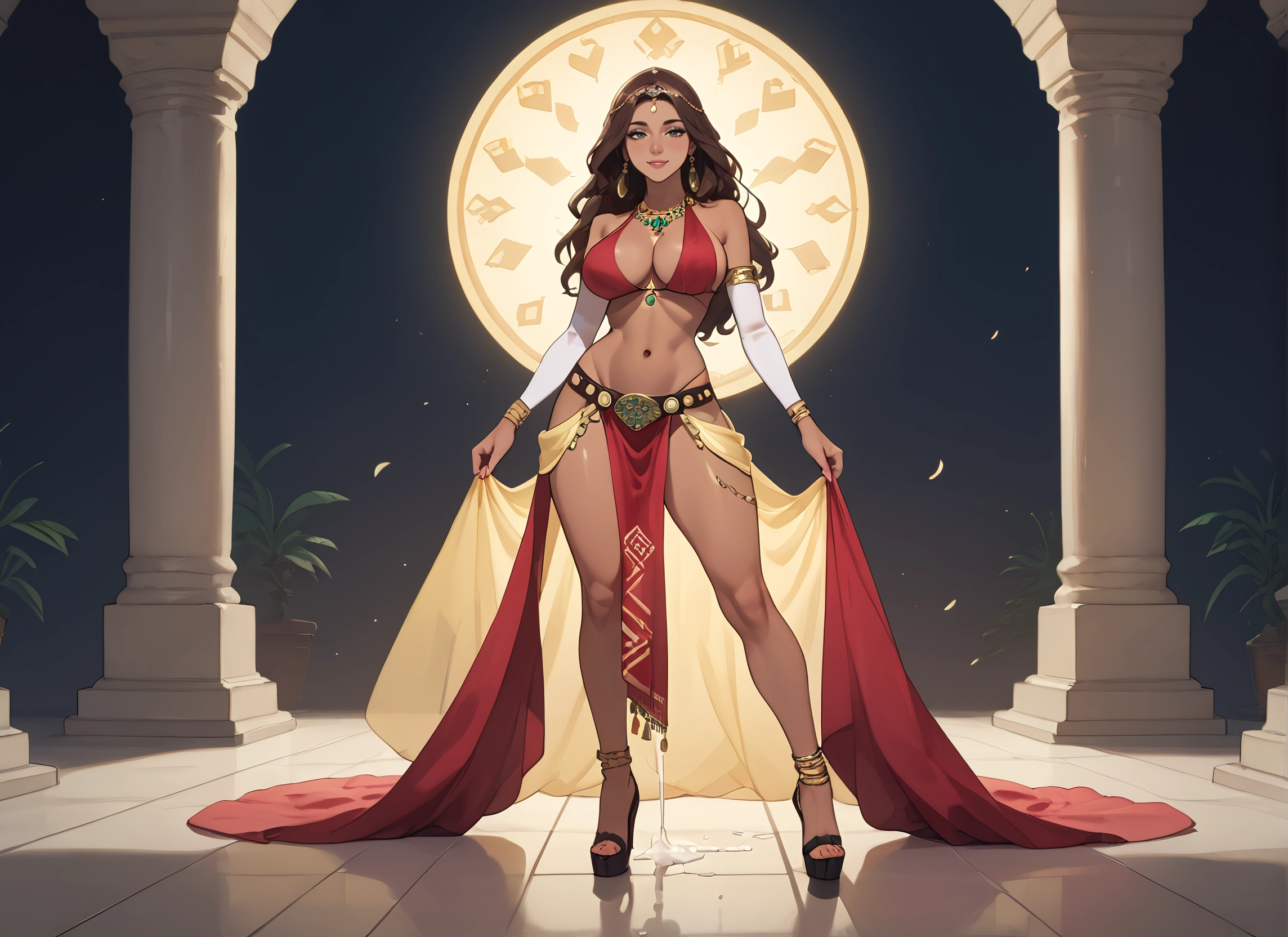 1girl, breasts, jewelry, dark skin, dark-skinned female, solo · Yamete.gg