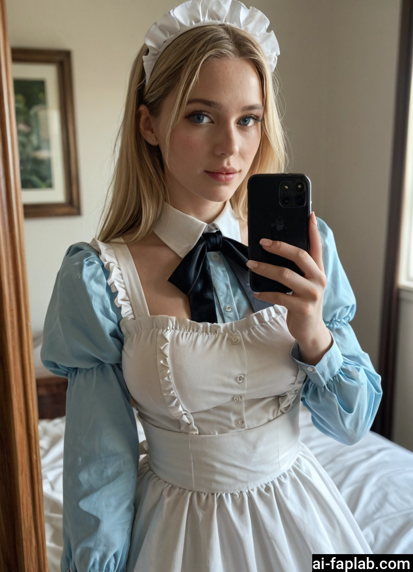 1girl, phone, solo, maid, cellphone, maid headdress · Yamete.gg
