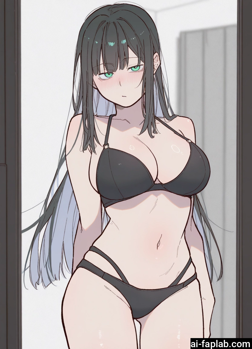 1girl, breasts, long hair, solo, large breasts, navel