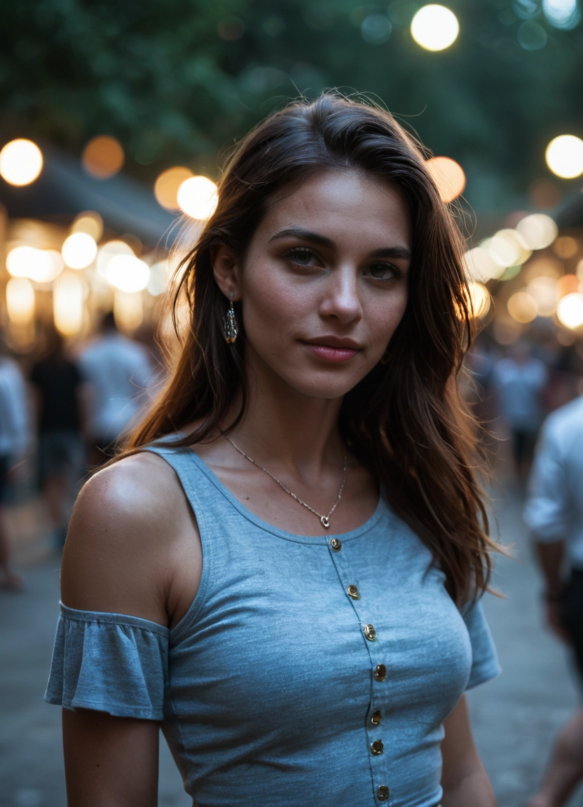jewelry, realistic, 1girl, earrings, blurry background, blurry · Yamete.gg