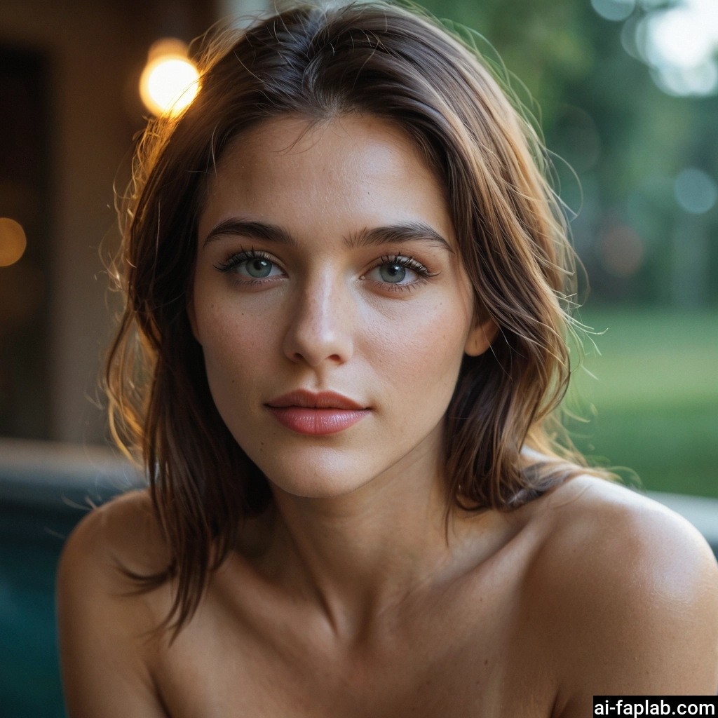 1girl, solo, looking at viewer, brown hair, blurry, realistic · Yamete.gg