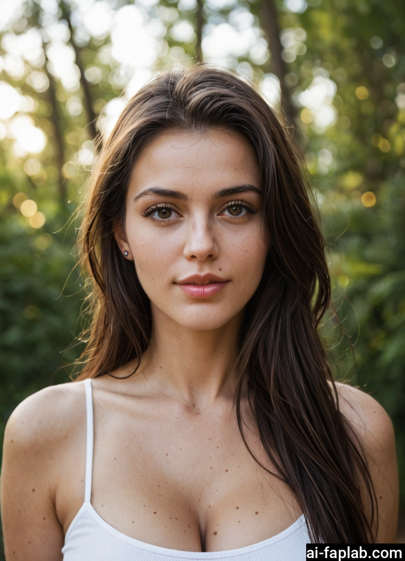 1girl, solo, breasts, cleavage, long hair, freckles · Yamete.gg