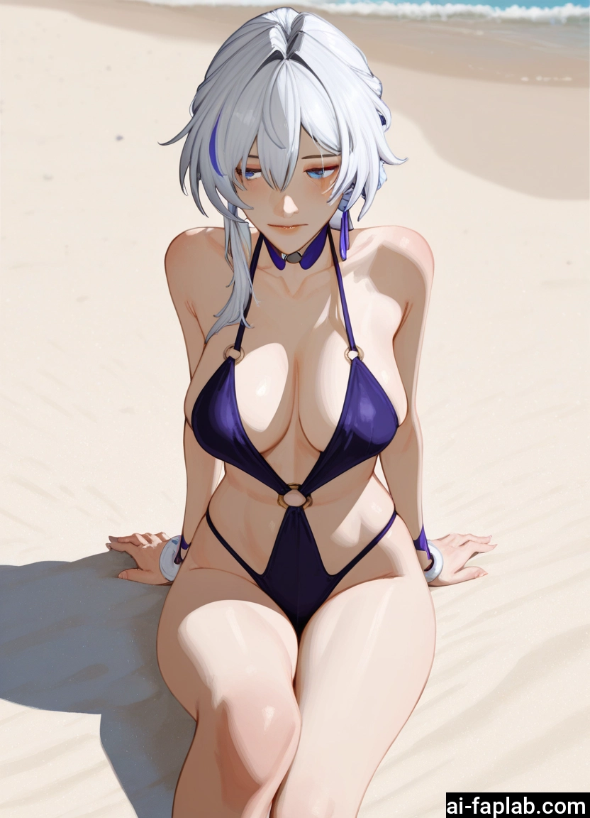 1girl, breasts, swimsuit, large breasts, blue eyes, beach