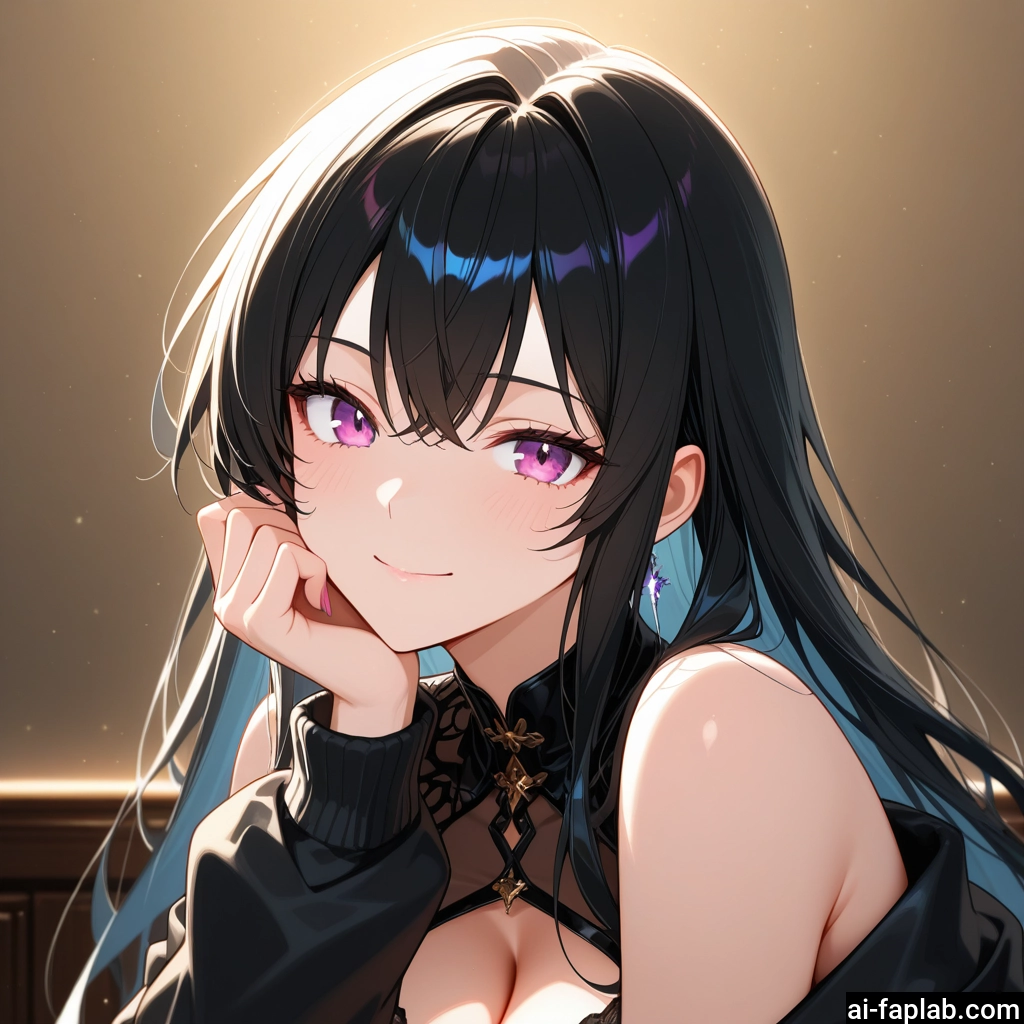 1girl, solo, breasts, long hair, cleavage, jewelry · Yamete.gg