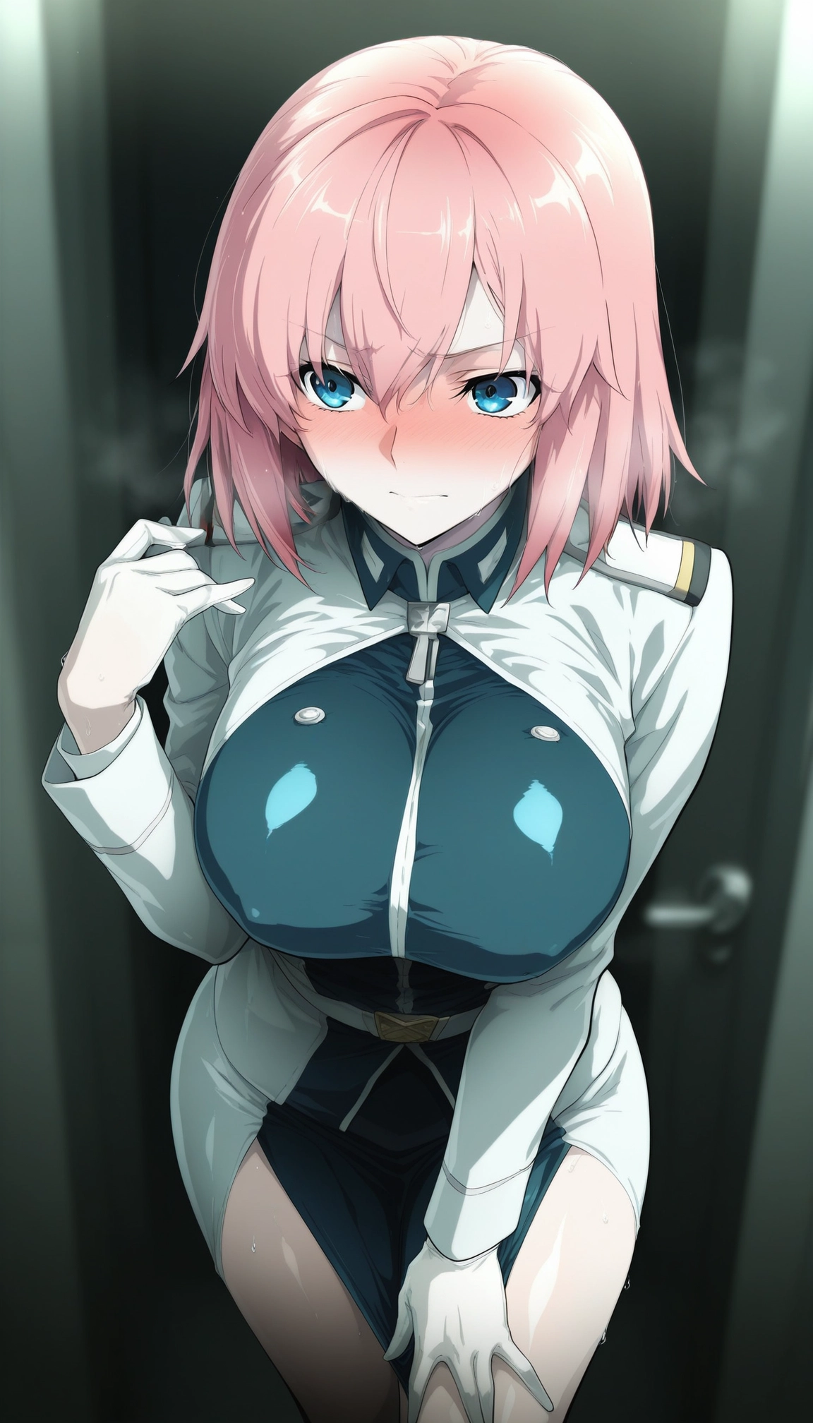 1girl, breasts, solo, pink hair, large breasts, blush · Yamete.gg