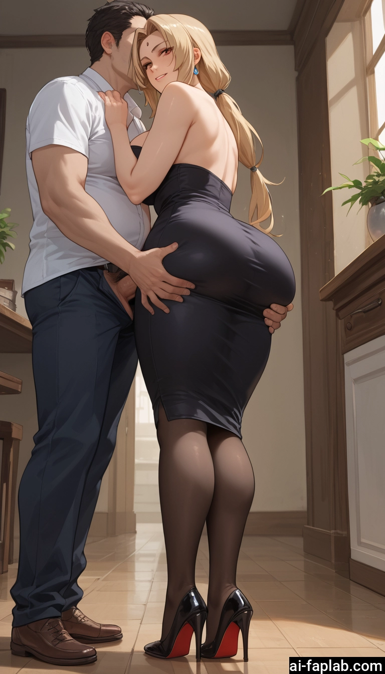1girl, 1boy, pantyhose, penis, hetero, high heels