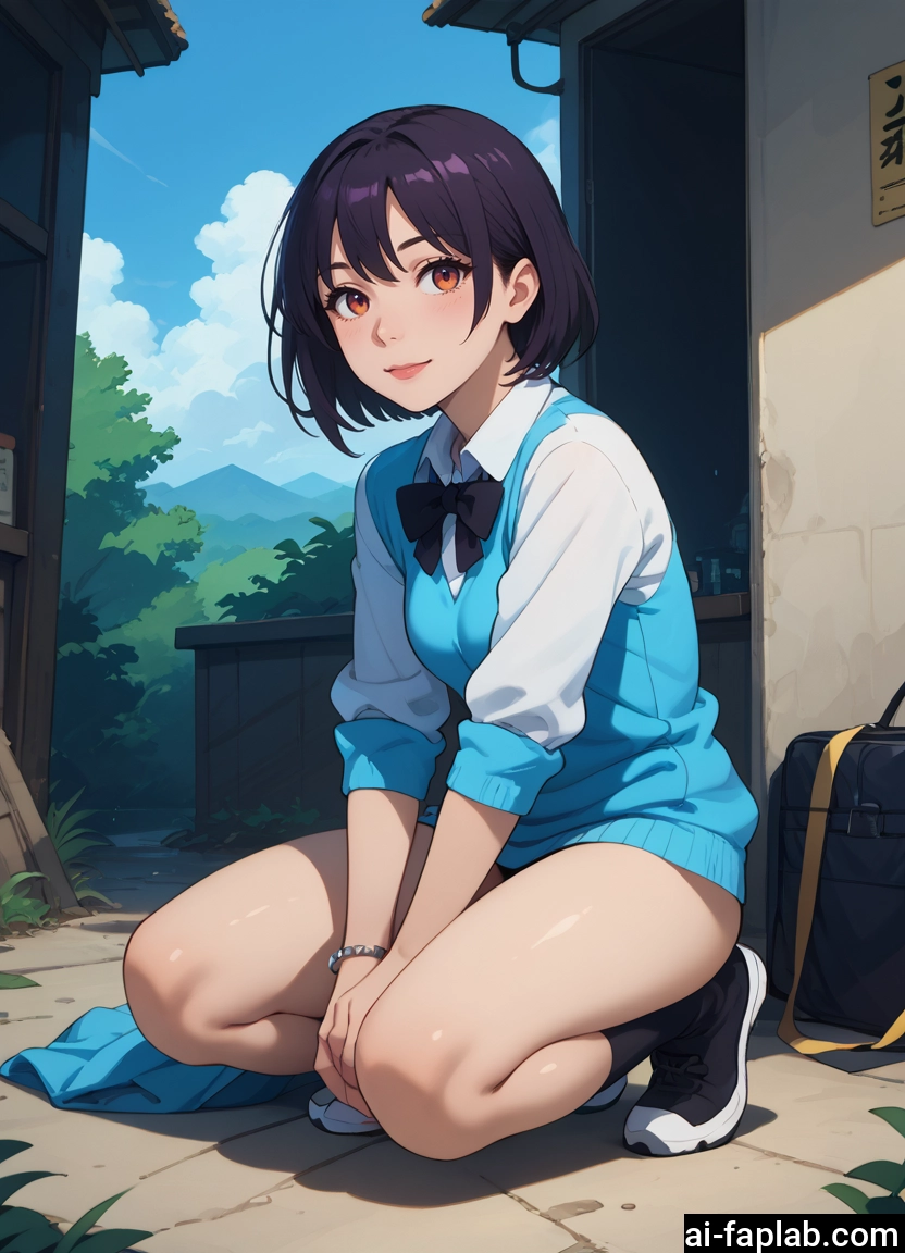 1girl, solo, bag, short hair, skirt, looking at viewer · Yamete.gg