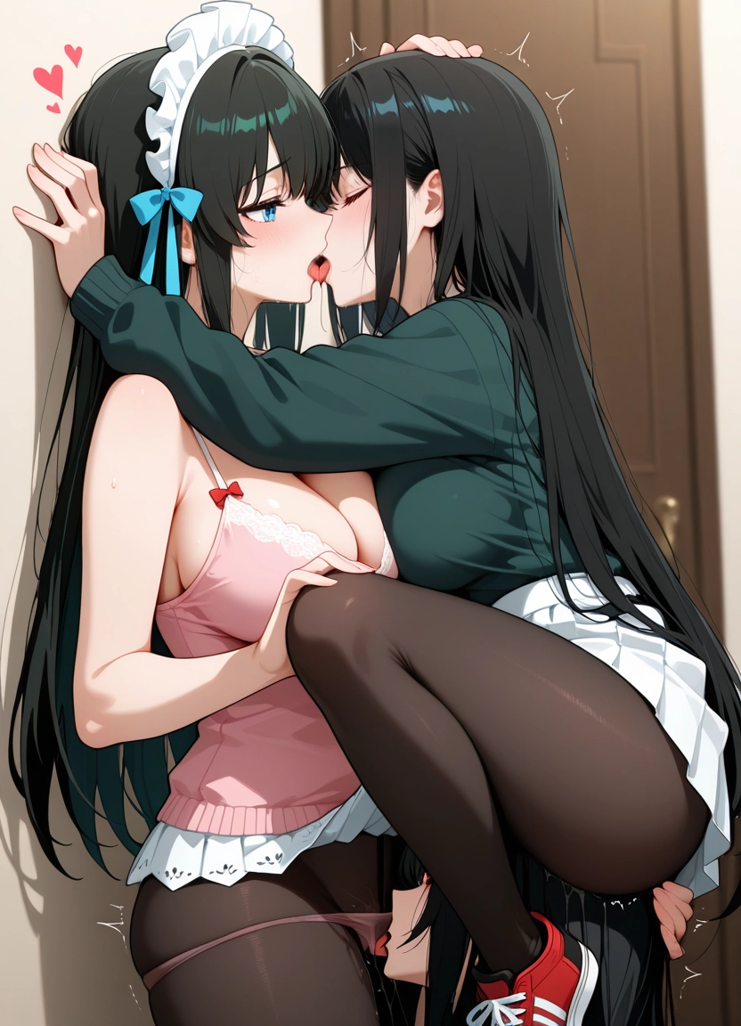 breasts, multiple girls, yuri, cunnilingus, 2girls, pantyhose · Yamete.gg