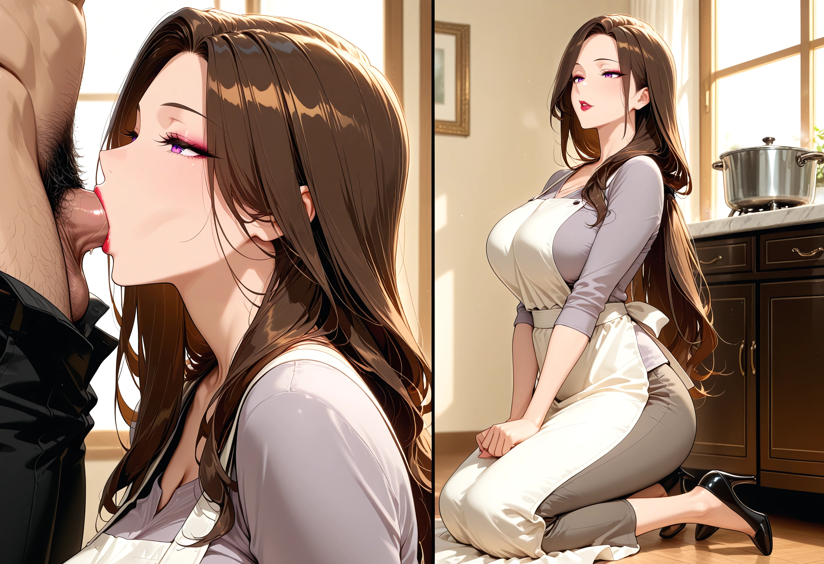 1girl, oral, penis, 1boy, hetero, fellatio · Yamete.gg