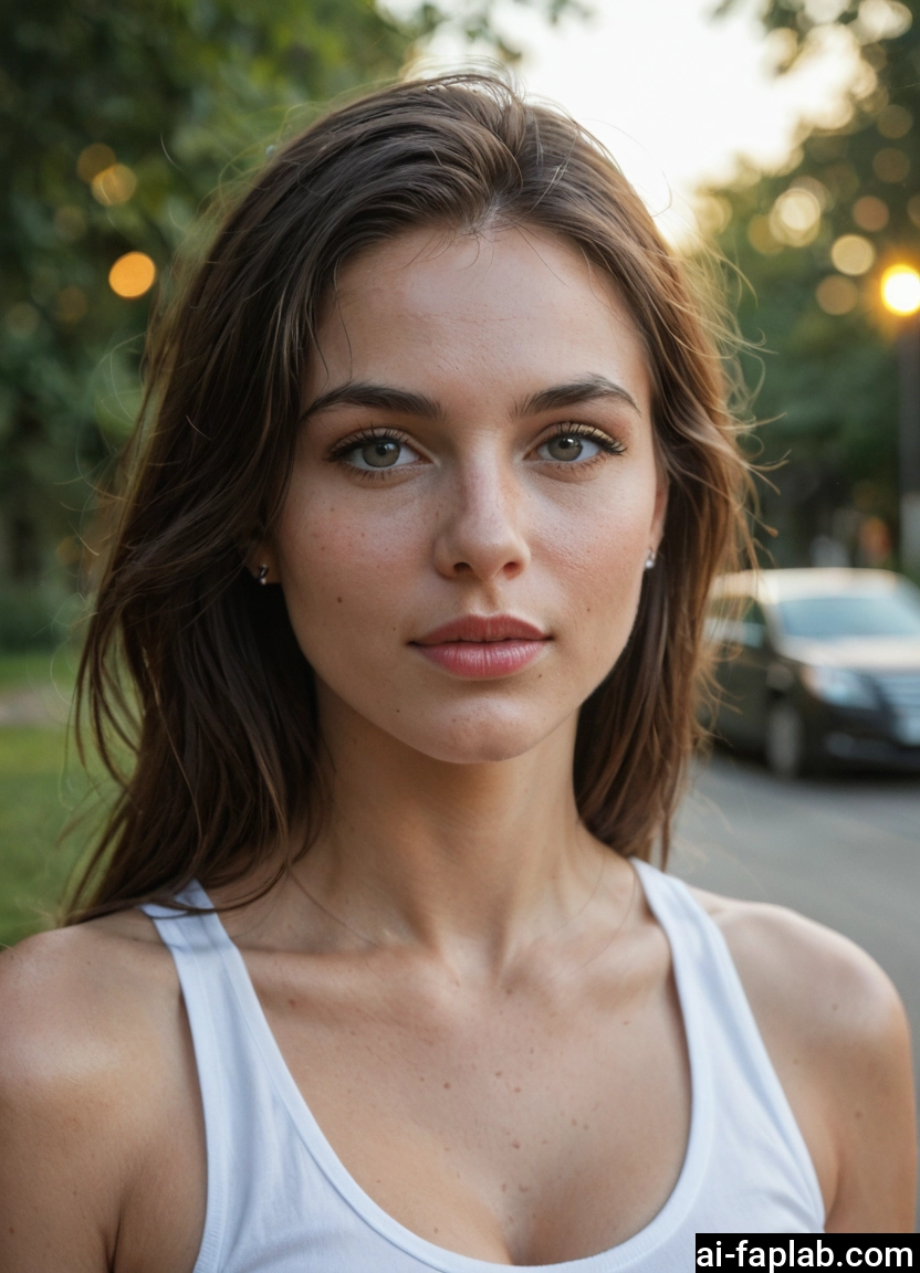 1girl, solo, car, photo (medium), motor vehicle, brown eyes · Yamete.gg