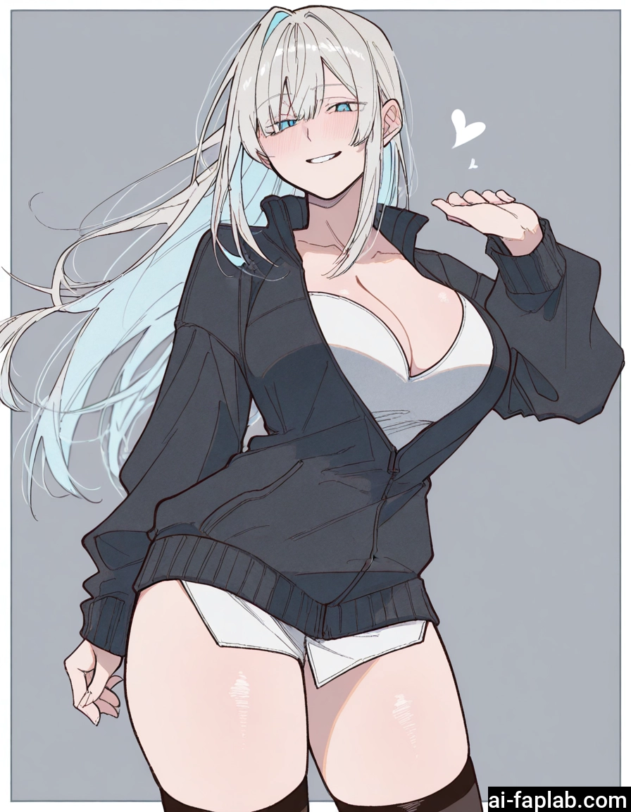 1girl, breasts, thighhighs, blue eyes, large breasts, smile