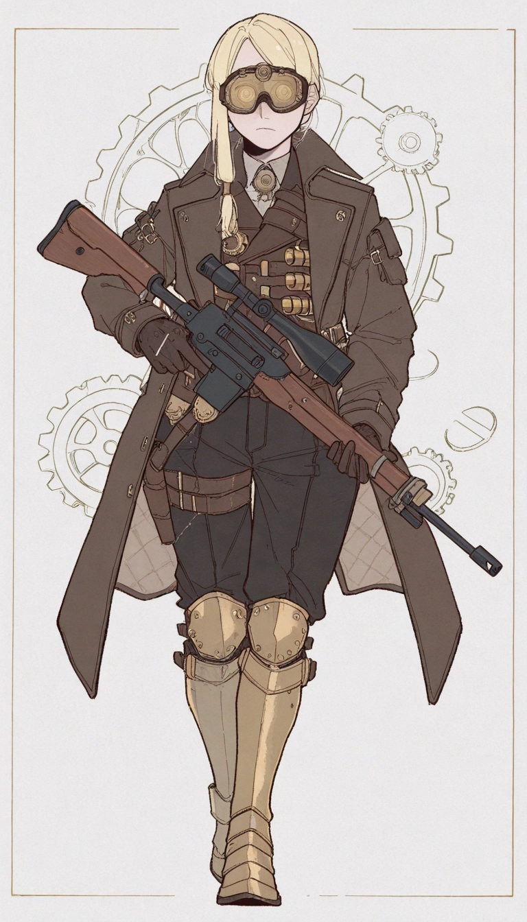weapon, solo, gun, holding, holding weapon, gloves · Yamete.gg