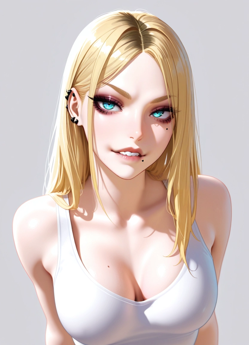 1girl, breasts, blonde hair, solo, mole, looking at viewer · Yamete.gg
