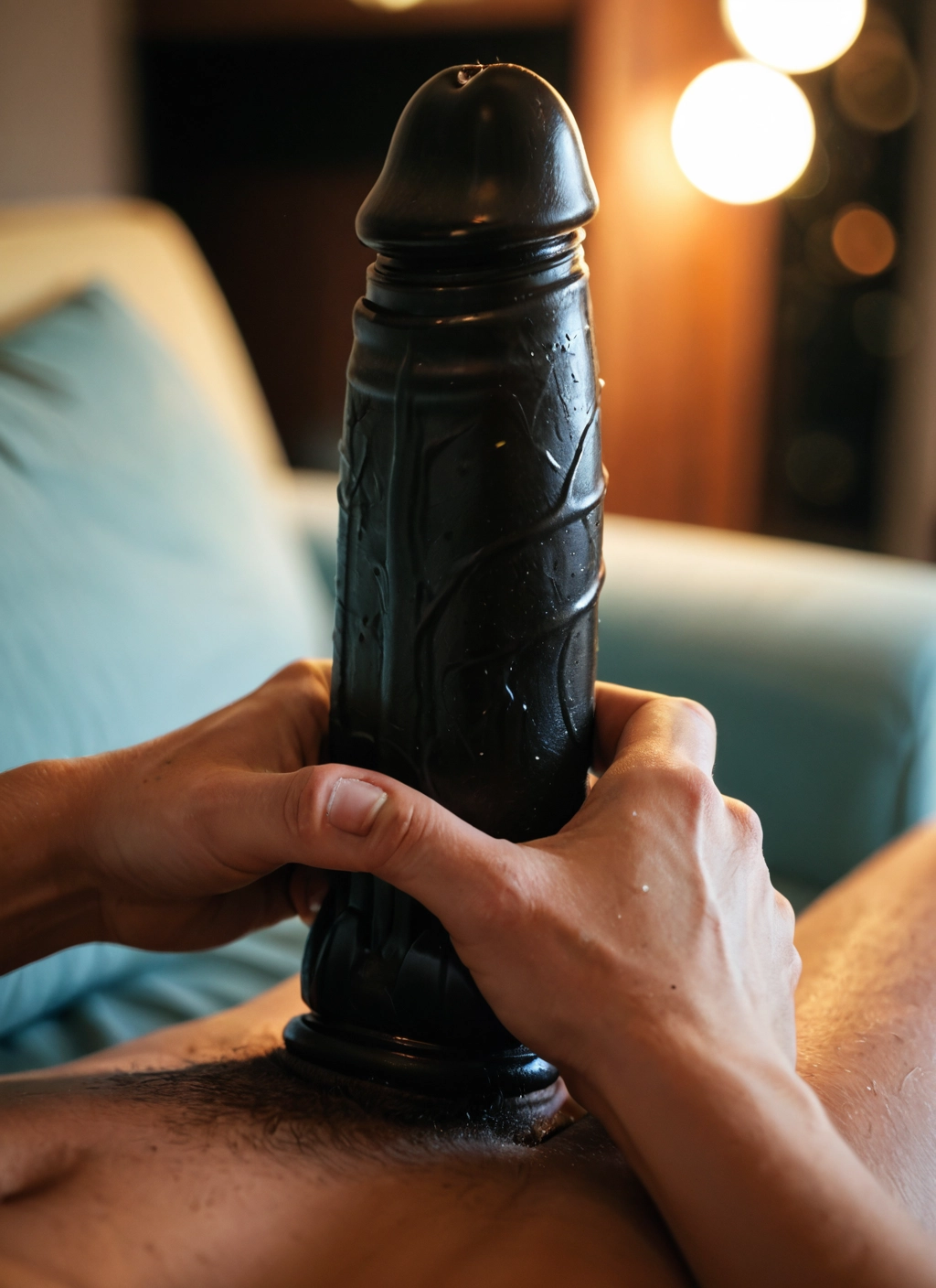 yaoi, bara, sex toy, 1boy, penis, dildo · Yamete.gg