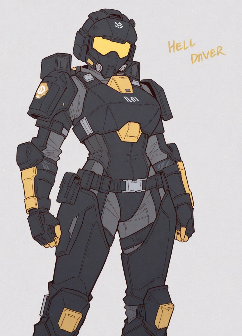 1girl, solo, helmet, grey background, belt, police · Yamete.gg