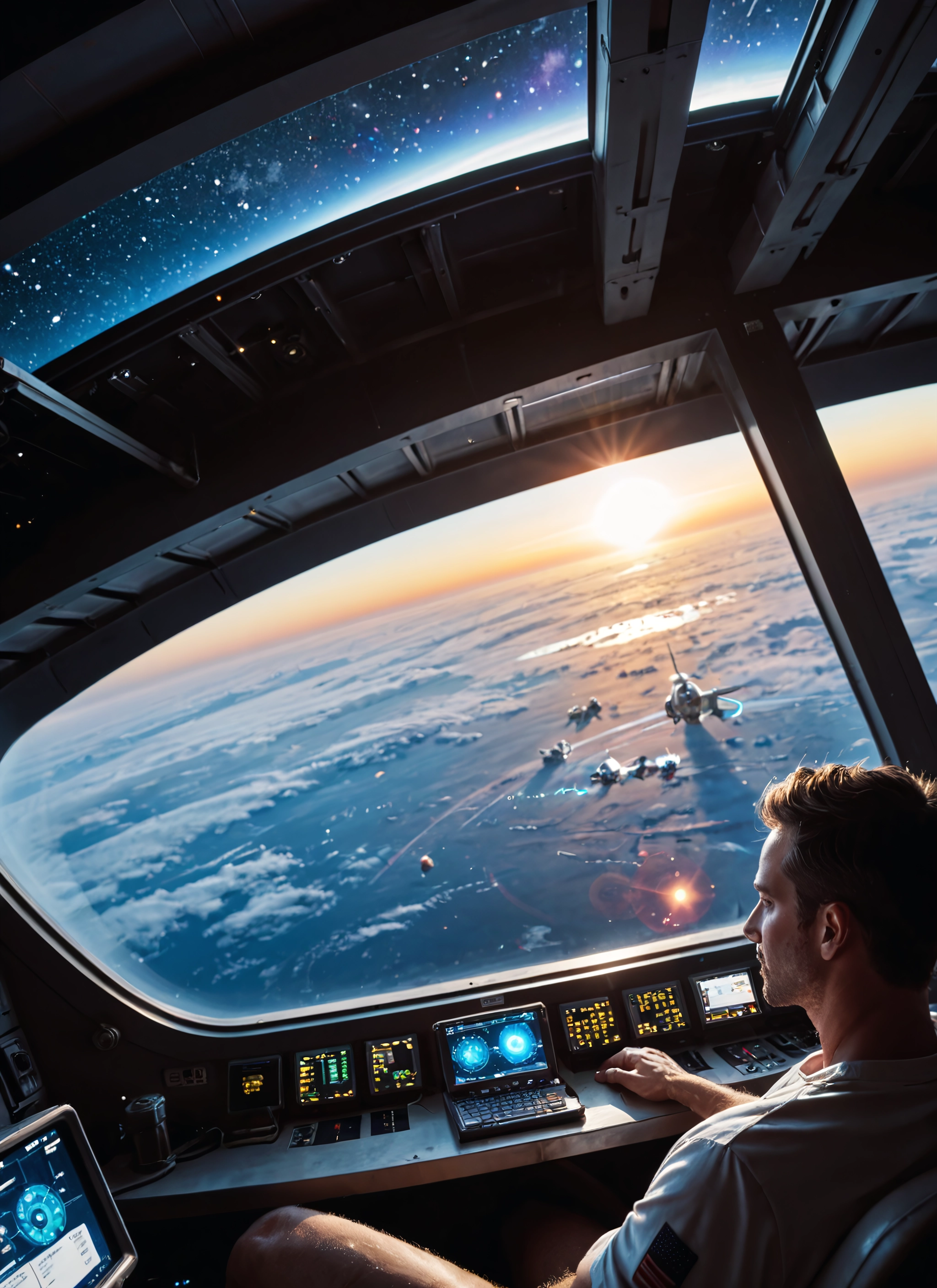 space, planet, facial hair, earth (planet), sun, science fiction · Yamete.gg