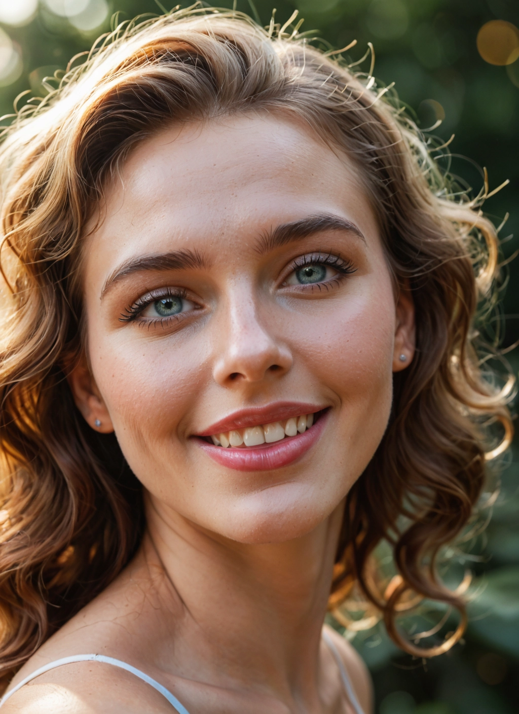 1girl, solo, smile, jewelry, earrings, teeth · Yamete.gg