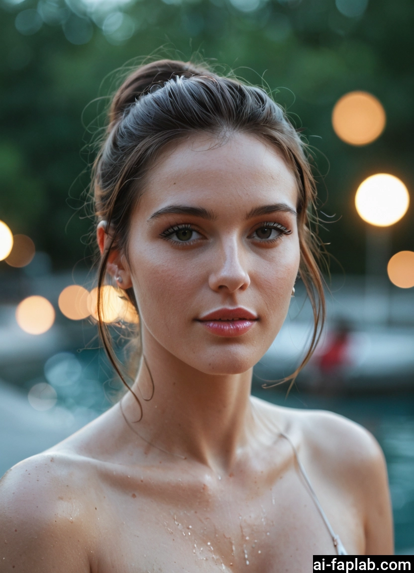 1girl, solo, looking at viewer, brown eyes, wet, blurry · Yamete.gg