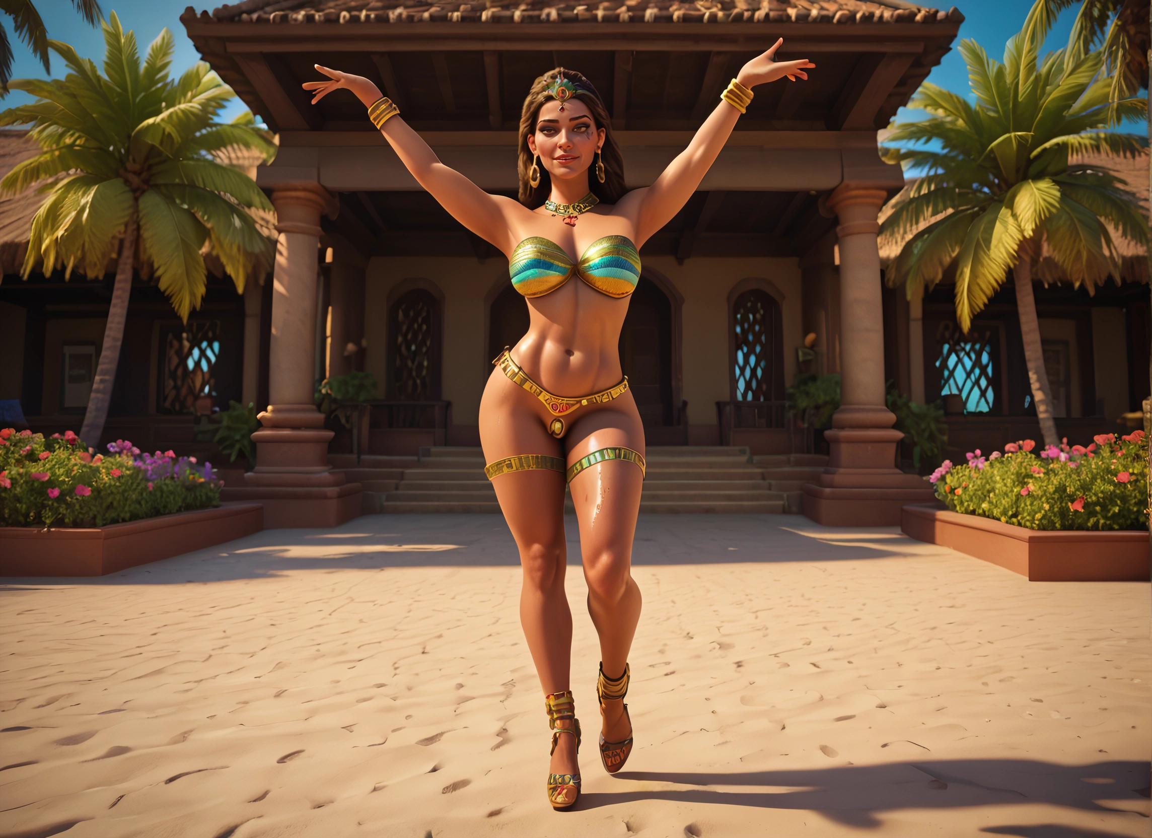 1girl, jewelry, solo, earrings, breasts, bracelet · Yamete.gg