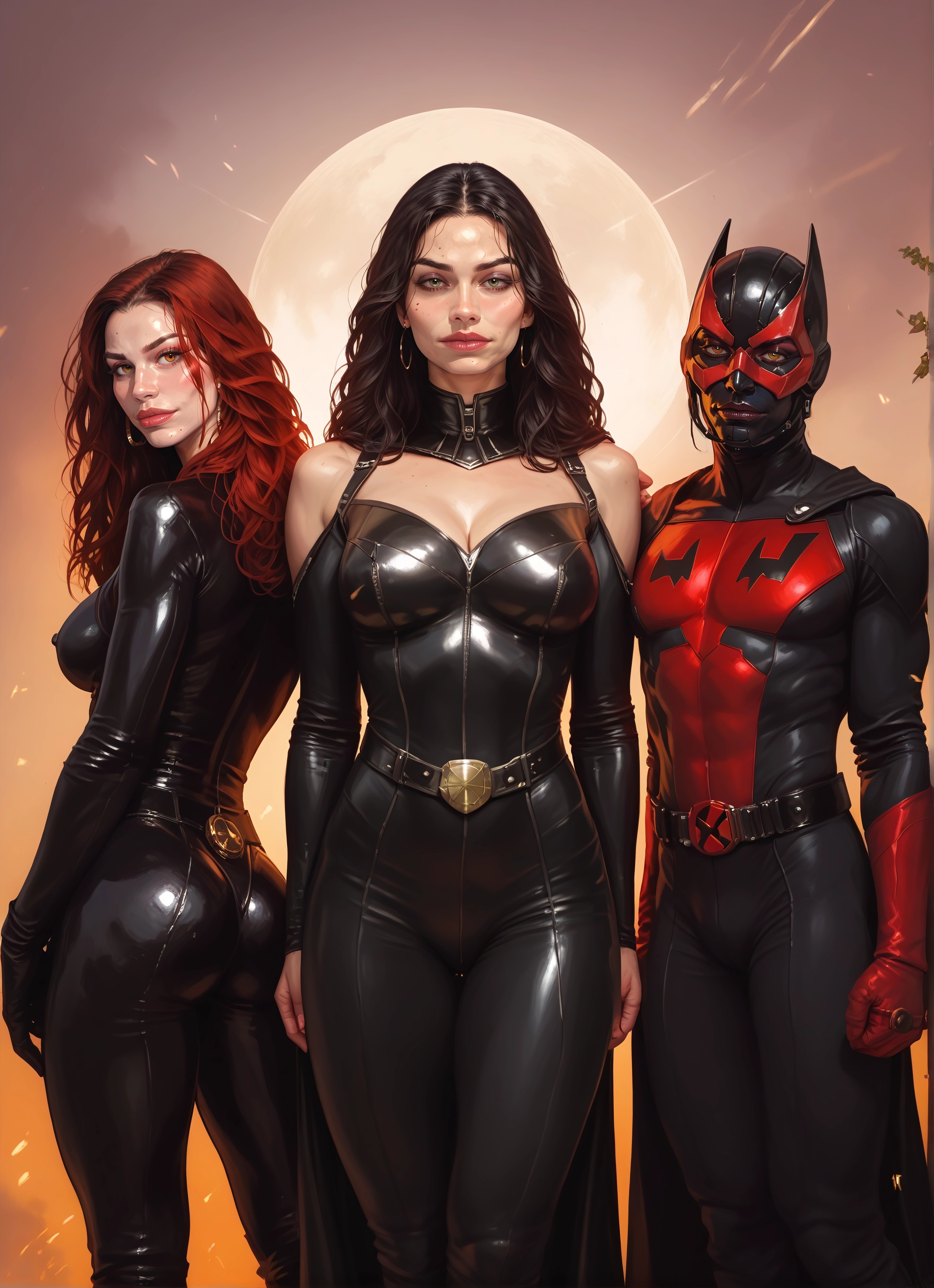 multiple girls, ass, breasts, mask, bodysuit, 2girls · Yamete.gg
