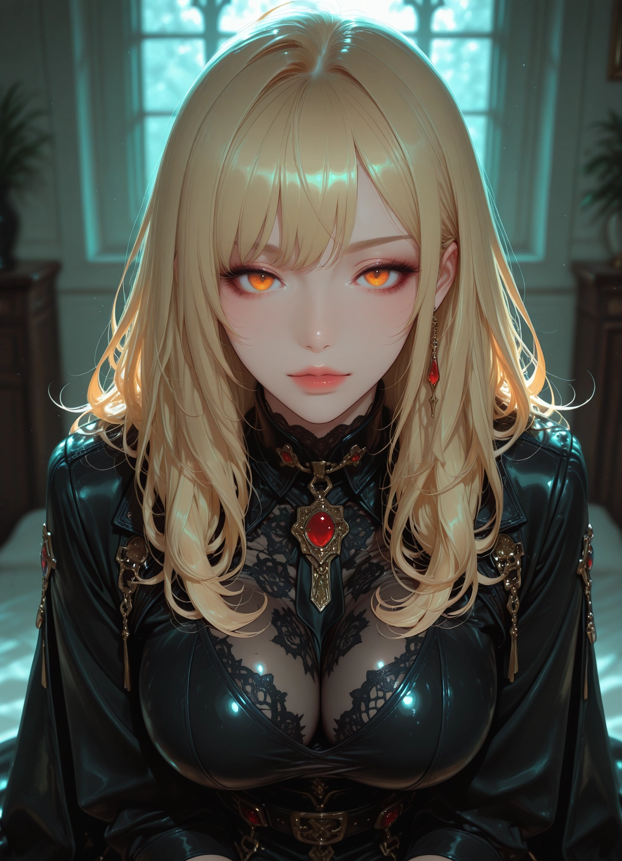 1girl, solo, blonde hair, looking at viewer, breasts, long hair · Yamete.gg