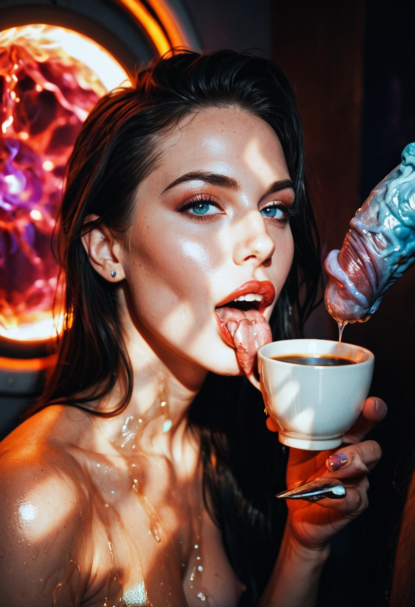1girl, breasts, nipples, solo, tongue, tongue out · Yamete.gg