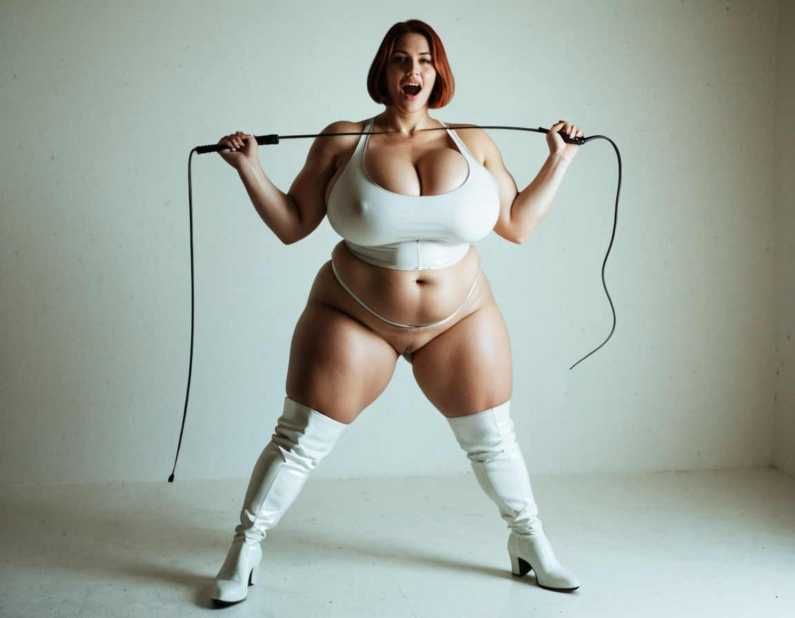 1girl, breasts, solo, boots, thigh boots, brown hair · Yamete.gg