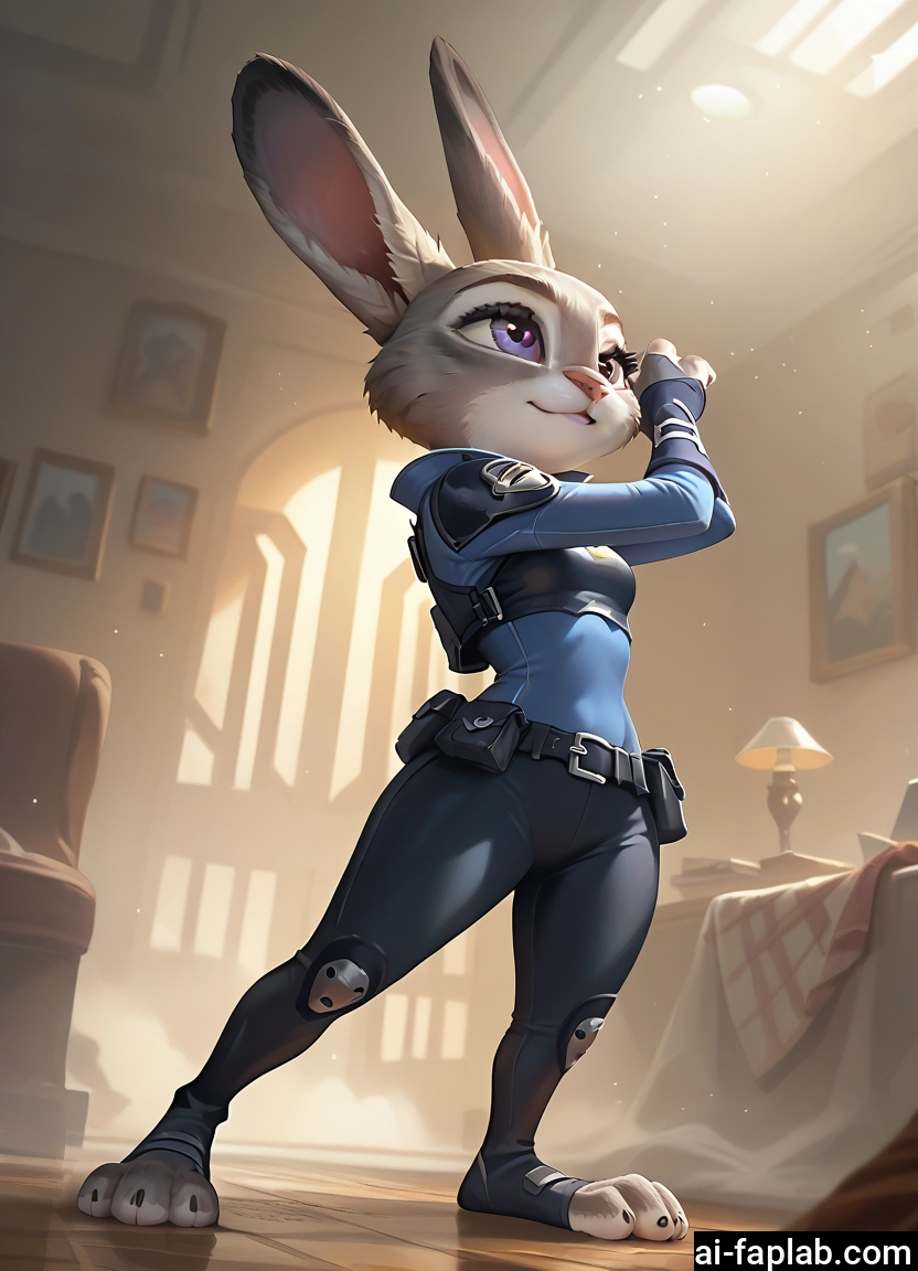 furry, 1girl, solo, animal ears, furry female, rabbit ears