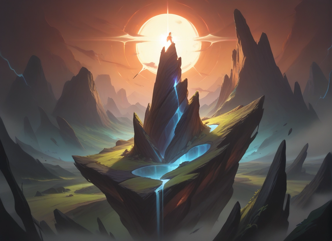 scenery, mountain, sun, outdoors, sky, 1other · Yamete.gg