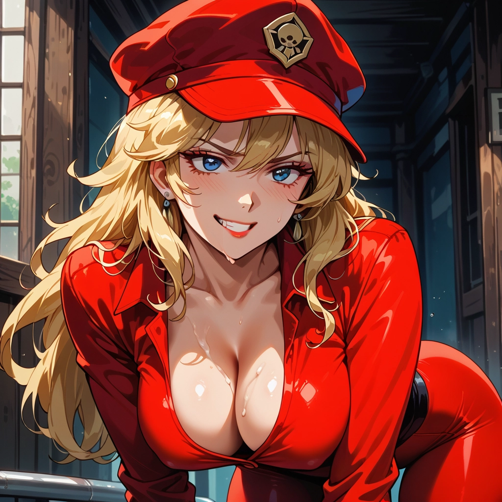 1girl, breasts, blonde hair, hat, blue eyes, jewelry · Yamete.gg