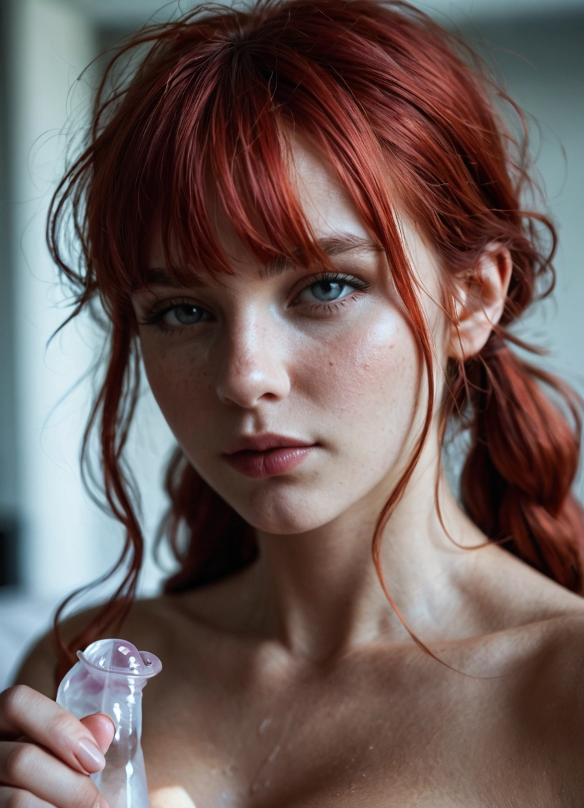 1girl, solo, freckles, realistic, red hair, looking at viewer · Yamete.gg