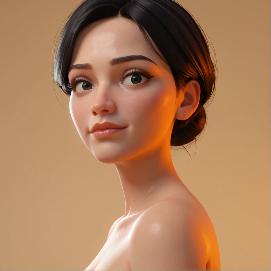 1girl, solo, looking at viewer, black hair, freckles, realistic · Yamete.gg
