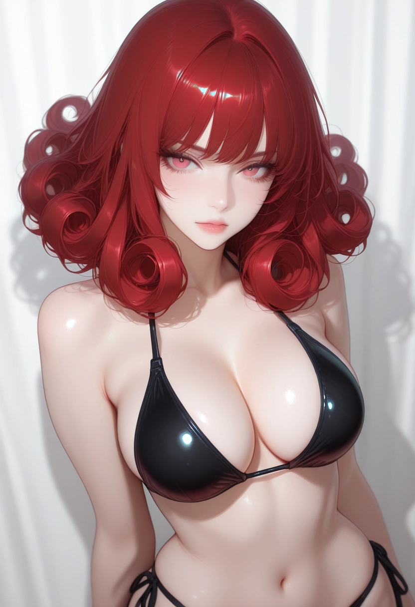 1girl, breasts, swimsuit, bikini, solo, red hair · Yamete.gg