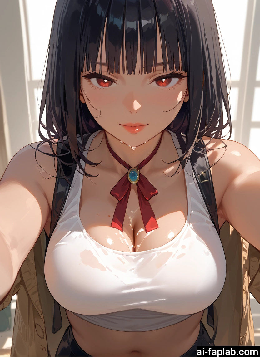 breasts, 1girl, solo, looking at viewer, navel, cleavage · Yamete.gg
