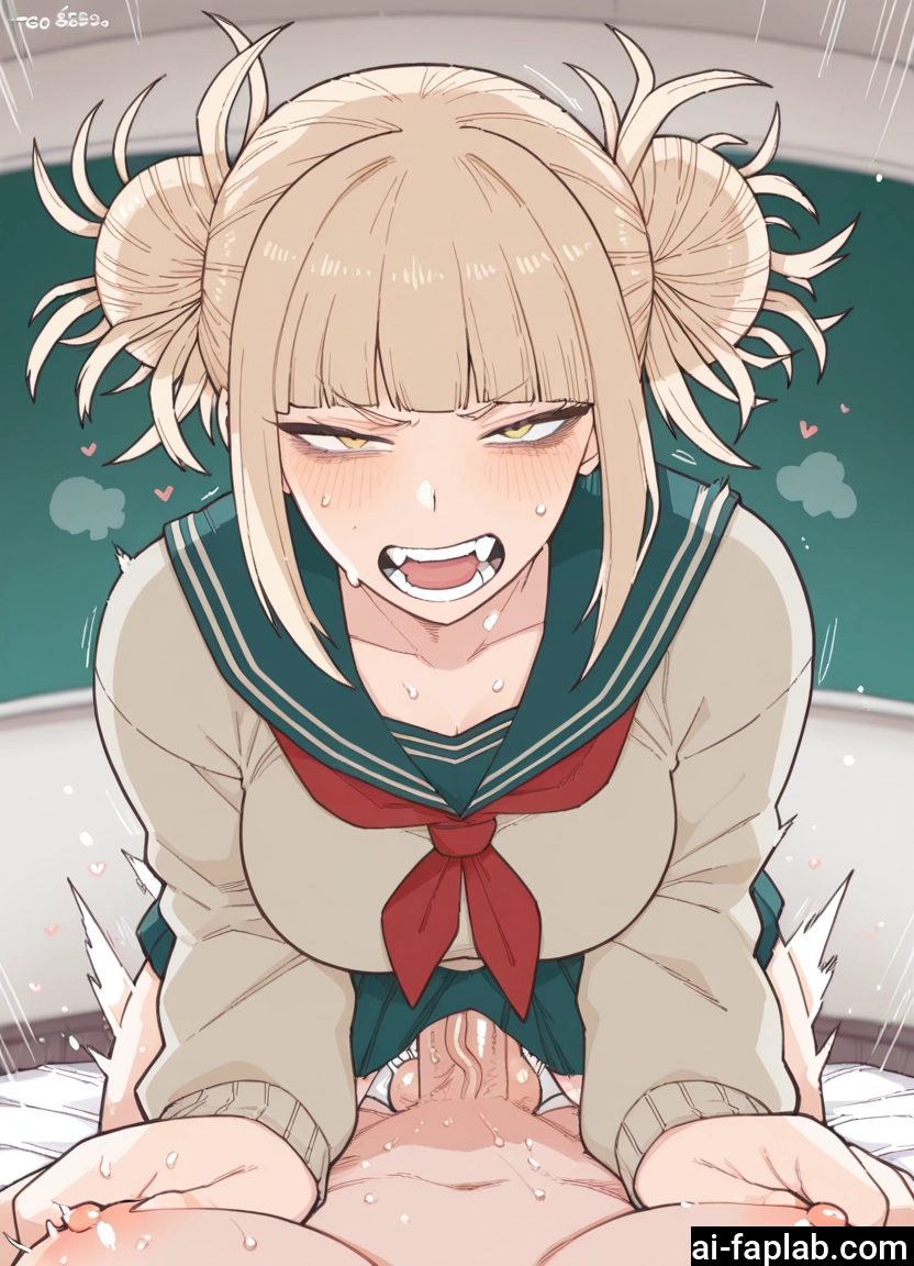 futanari, penis, breasts, double bun, nipples, yellow eyes · Yamete.gg