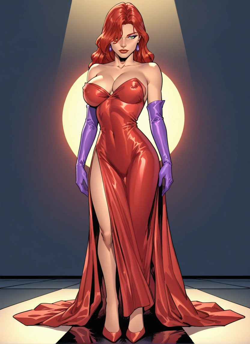 1girl, breasts, gloves, dress, solo, jewelry · Yamete.gg