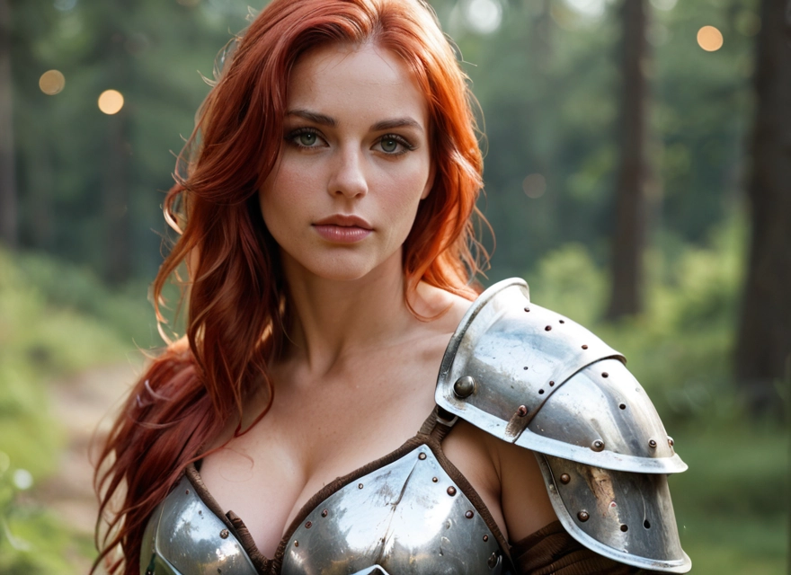 1girl, breasts, solo, armor, cleavage, long hair · Yamete.gg