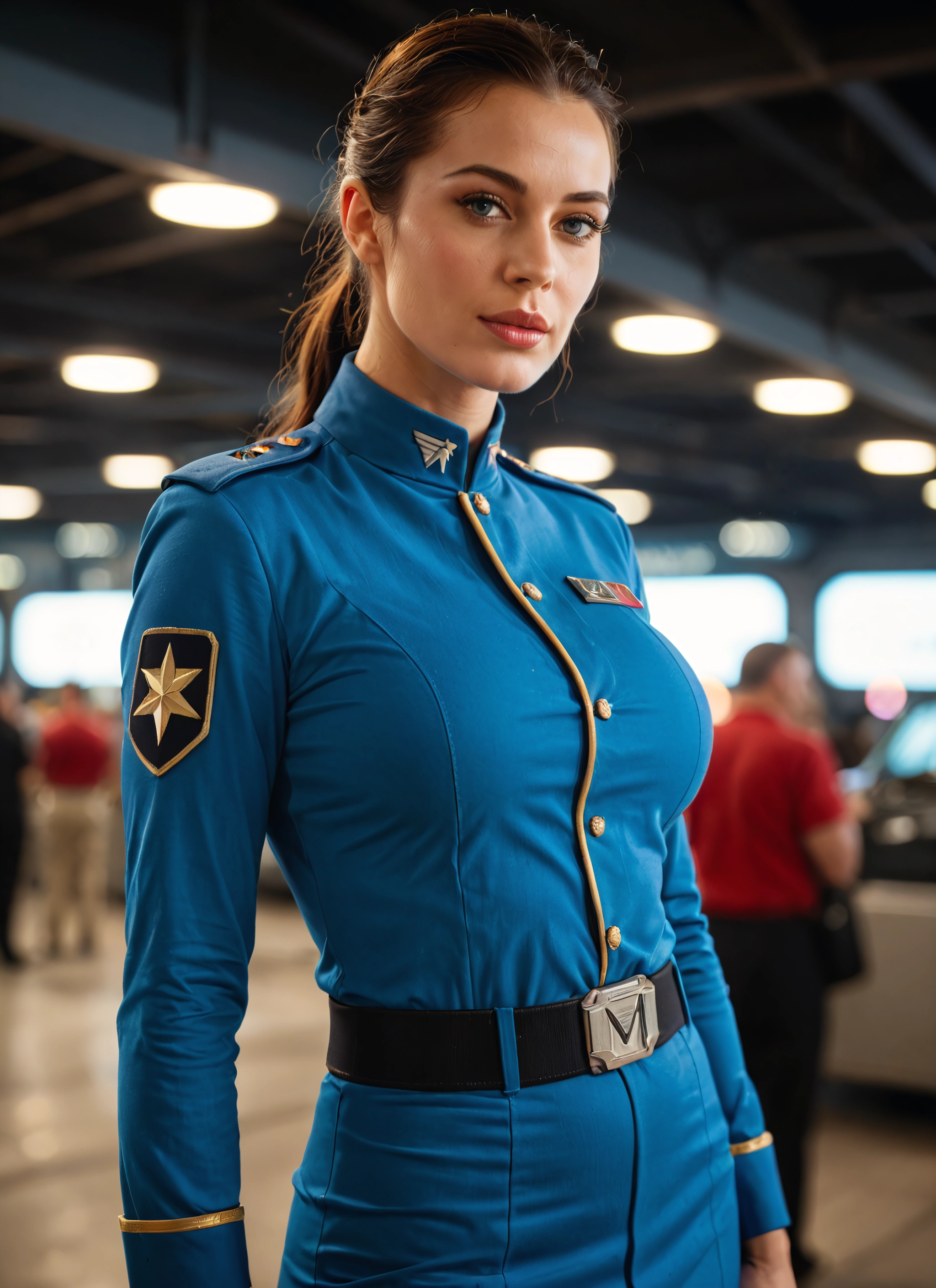 1girl, uniform, blue eyes, looking at viewer, breasts, solo focus · Yamete.gg
