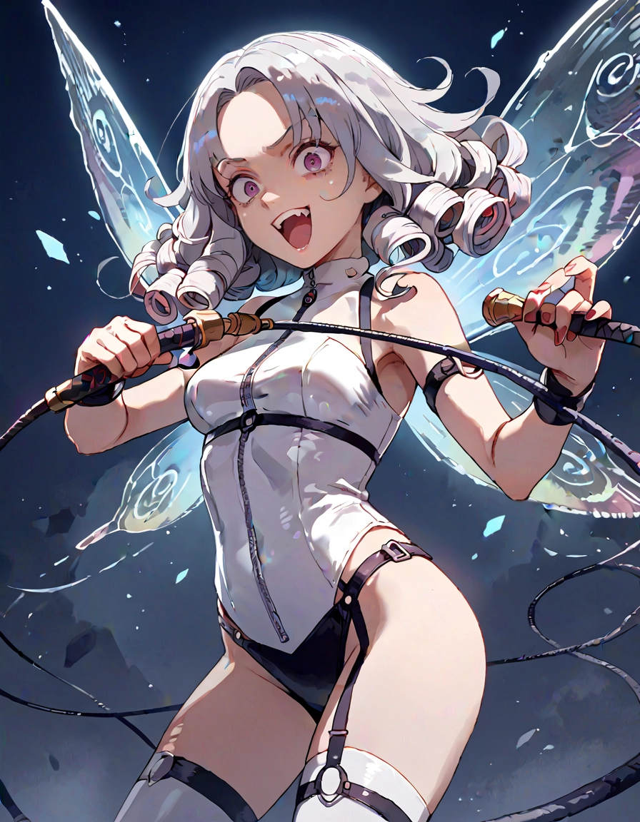 1girl, solo, wings, breasts, thighhighs, open mouth · Yamete.gg