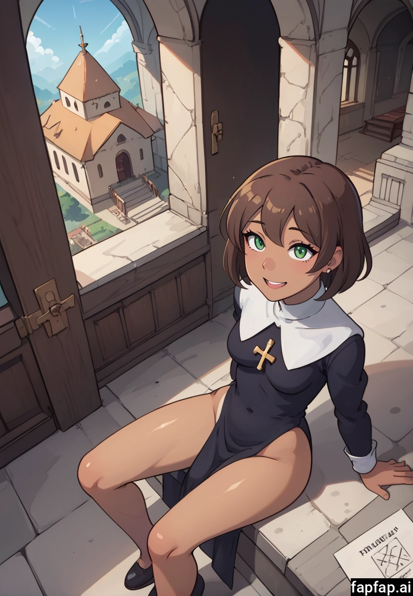 1girl, brown hair, solo, breasts, smile, short hair · Yamete.gg