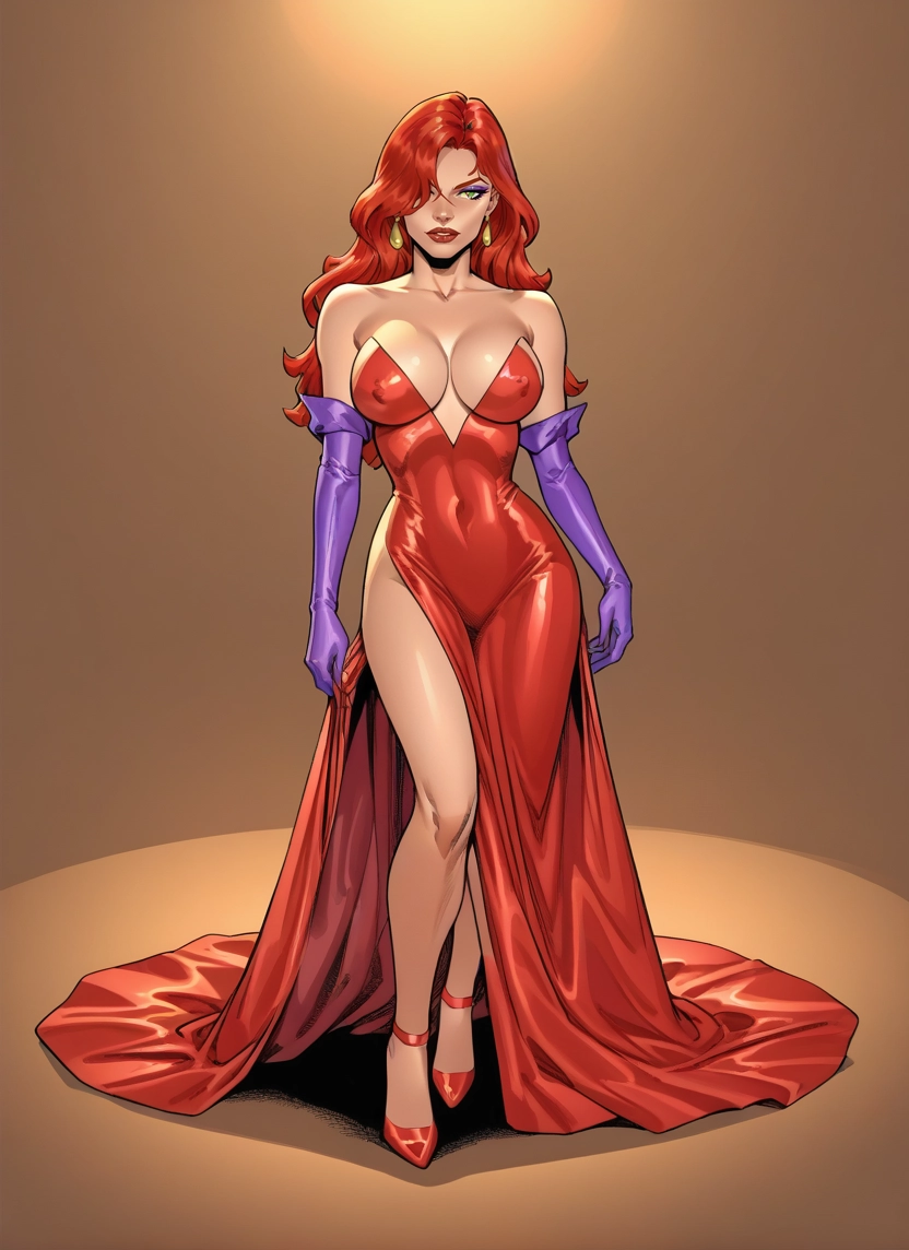 1girl, breasts, gloves, dress, solo, jewelry · Yamete.gg