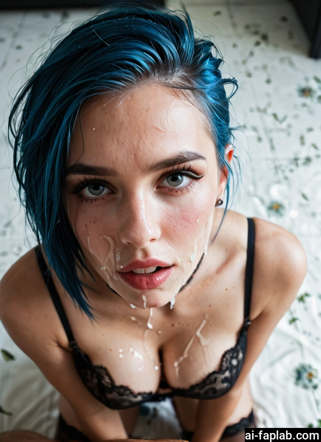 1girl, cum, facial, breasts, underwear, bra · Yamete.gg