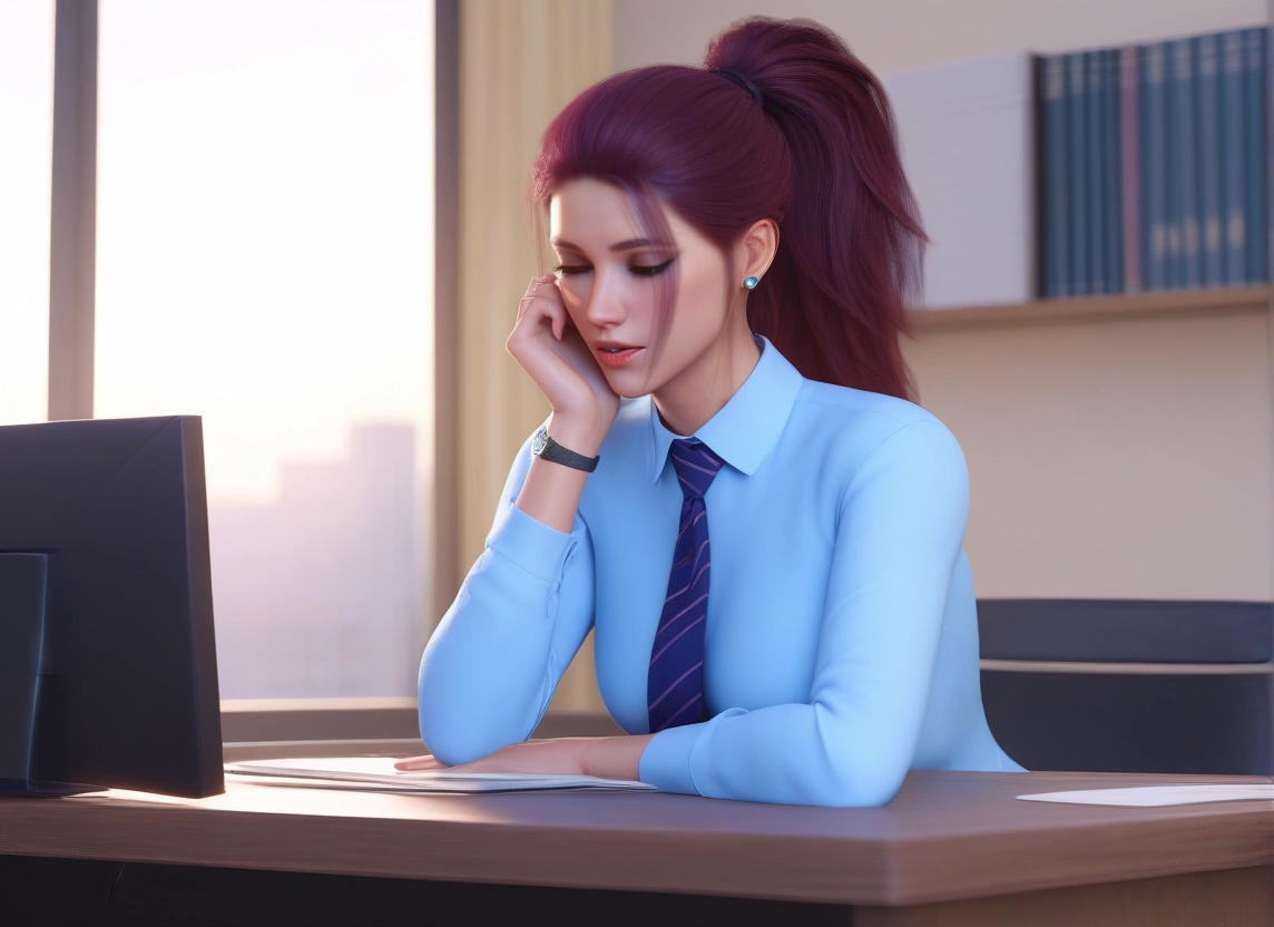 1girl, solo, necktie, jewelry, earrings, closed eyes · Yamete.gg