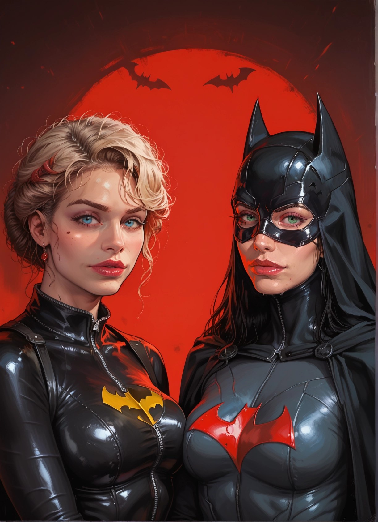 multiple girls, 2girls, mole, mask, blue eyes, bodysuit · Yamete.gg